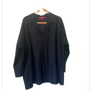 Shamask navy blue long sleeve top cashmere size 2